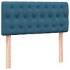 vidaXL Boxspring met matras fluweel donkerblauw 80x210 cm