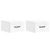 vidaXL Wandbeugel Bedkast 2 pcs Hoogglans Wit 34,5 x 33 x 20 cm