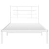 vidaXL Bedframe met hoofdbord metaal wit 100x200 cm