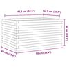 vidaXL Plantenbak 90x60x46 cm massief grenenhout