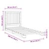 vidaXL Bedframe met hoofdbord massief grenenhout 90x200 cm