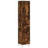 vidaXL Hoge kast 34,5x34x180 cm bewerkt hout gerookt eikenkleurig