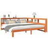 vidaXL Bed met boekenkast zonder matras grenenhout wasbruin 180x200 cm