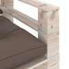 vidaXL Tuinbank met taupe kussens pallet grenenhout
