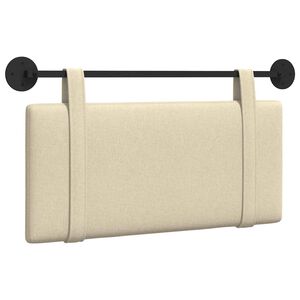 vidaXL Hangend hoofdbord Cr&egrave;me Stof