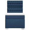 vidaXL Boxspring met matras stof blauw 90x200 cm