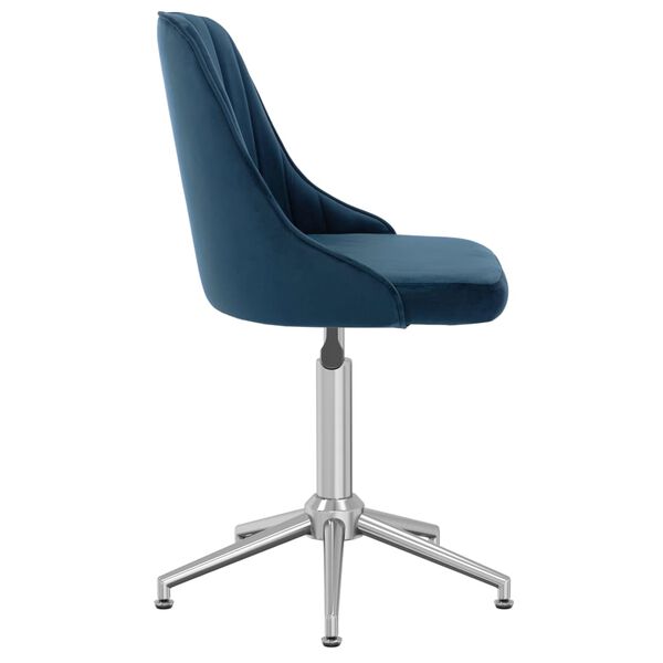 vidaXL Eetkamerstoelen draaibaar 6 st fluweel blauw