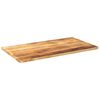 vidaXL Tafelblad rechthoekig 110x70x2,5 cm massief ruw mangohout
