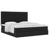 vidaXL Ottoman bed met matras 180x200cm stof zwart