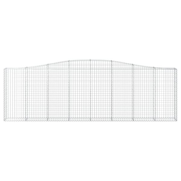 vidaXL Schanskorven 7 st gewelfd 400x30x120/140 cm ijzer