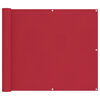 vidaXL Balkon Scherm 100 x 200 cm Oxford Stof Rechthoekig Rood