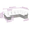 vidaXL Tuin Sofa Set met kussen met opslag 8 pcs Beige Poly riet