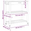vidaXL Keukentrolley MONZA 84x40x88,5 cm massief grenenhout