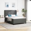 vidaXL Boxspring bed met matras Donkergrijs 160 x 200 cm Stof