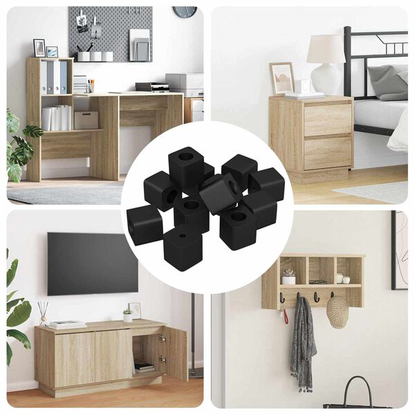 vidaXL Ladehouder 12 pcs Zwart 15 x 15 x 15mm PP Copolymeer