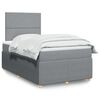 vidaXL Boxspring met matras stof lichtgrijs 120x190 cm