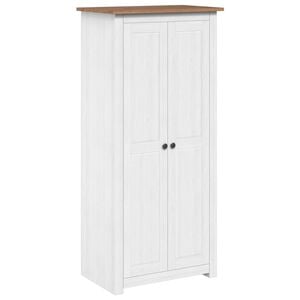 vidaXL Kledingkast Panama Range 80x50x171,5 cm massief grenenhout wit