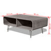vidaXL Salontafel 90x55,5x38,5 cm massief paulowniahout grijs