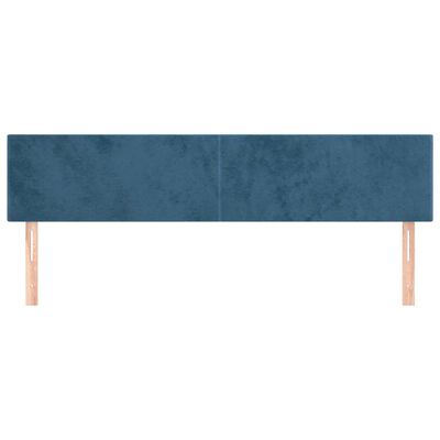 vidaXL Hoofdborden 2 st 100x5x78/88 cm fluweel donkerblauw