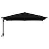 vidaXL Tuinparasol Zwart 248.5 x 247.5 x 160 cm Stof