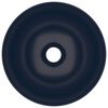 vidaXL Wastafel rond keramiek donkerblauw