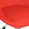 vidaXL Eetkamerstoelen draaibaar 2 st kunstleer rood
