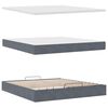vidaXL Ottoman bed met matras 160x200cm fluweel donkergrijs