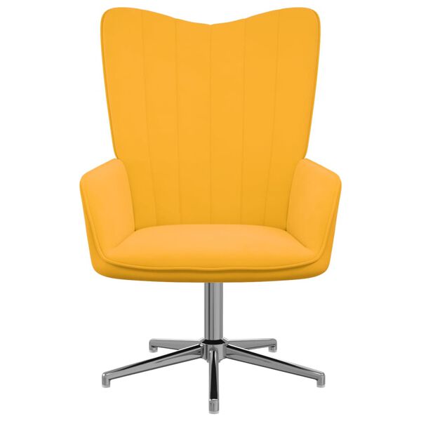 vidaXL Relaxstoel fluweel mosterdgeel