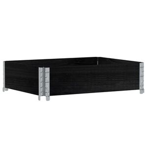 vidaXL Plantenbak 80x60 cm massief grenenhout zwart