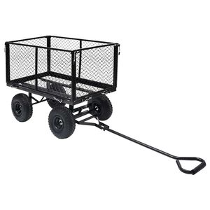 vidaXL Tuinwagen 350 kg zwart