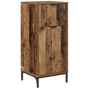 vidaXL Badkamer Kast Oud Hout 39,5 x 36 x 88 cm Bewerkt hout, Metaal
