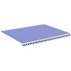 vidaXL Vervangingsdoek voor luifel 430x345 cm polyester blauw en wit