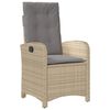 vidaXL 5-delige Tuinset met kussens poly rattan beige