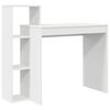 vidaXL Bureau Wit Bewerkt hout 100 x 40 x 90 cm