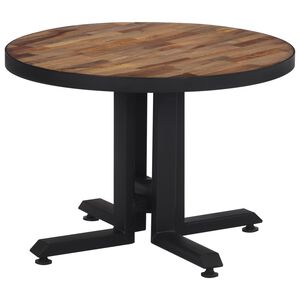 vidaXL Salontafel rond &Oslash;55x40 cm massief gerecycled teakhout