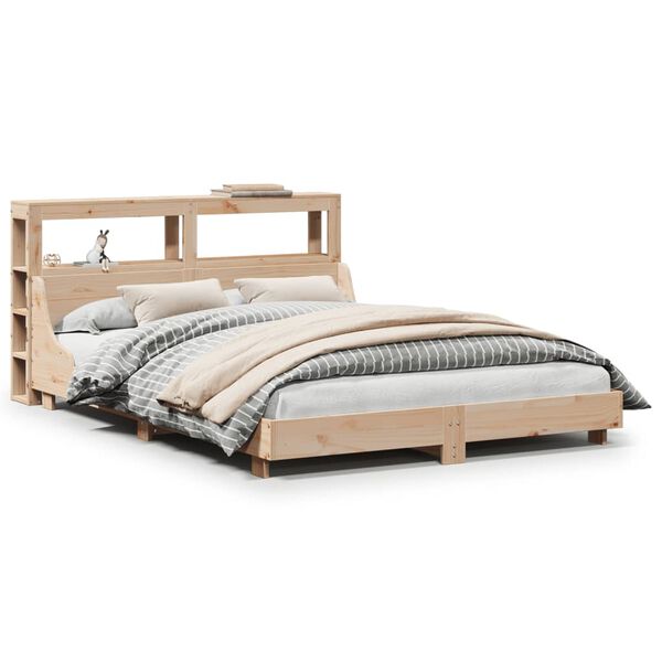 vidaXL Bedframe zonder matras massief grenenhout 135x190 cm