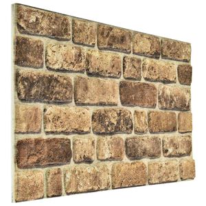 vidaXL Wandpanelen 10 st 100 x 50 cm Donker Zand EPS-schuim