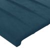 vidaXL Hoofdbord met randen 163x23x78/88 cm fluweel donkerblauw