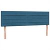 vidaXL Boxspring met matras fluweel donkerblauw 160x220 cm