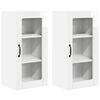 vidaXL Wandglas cabinet PORTO 2 st Hoogglans wit Bewerkt hout