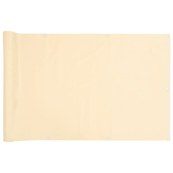 vidaXL Balkonscherm 700x120 cm PVC cr&egrave;mekleurig