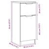 vidaXL Schoenenkast 29,5x35x100,5 cm bewerkt hout artisanaal eiken