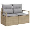 vidaXL Tuin Sofa Set met kussen met opslag 8 pcs Beige en Licht Grijs