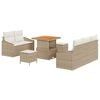 vidaXL Tuin Sofa Set 8 st 7-Aantal zitplaatsen Beige en Cr&egrave;me