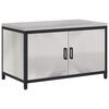 vidaXL Keukenopslag Kast HATTEM Zilverkleurig 90 x 50 x 53 cm Staal