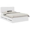 vidaXL Bedframe met lade met opslag Wit 140 x 190 cm Ingenieurshout