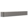 vidaXL Plantenbak 512x80x68 cm gepoedercoat staal grijs