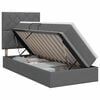 vidaXL Opslag bed met matras met opslag Donkergrijs 90 x 190 cm Stof