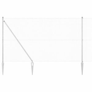 vidaXL gelast draadhek met grondpennen 10 x 1,5 m Gegalvaniseerd staal