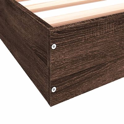 vidaXL Bedframe zonder matras bewerkt hout bruin eikenkleur 150x200 cm